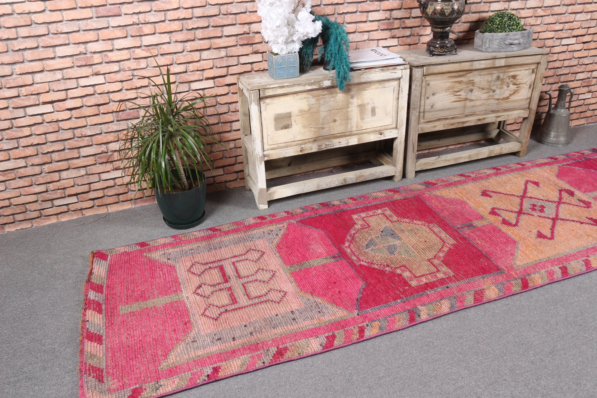 Vintage Rug, 2.9x10.1 ft Runner Rug, Old Rug, Cool Rug, Floor Rugs, Turkish Rug - Picture 1 of 10