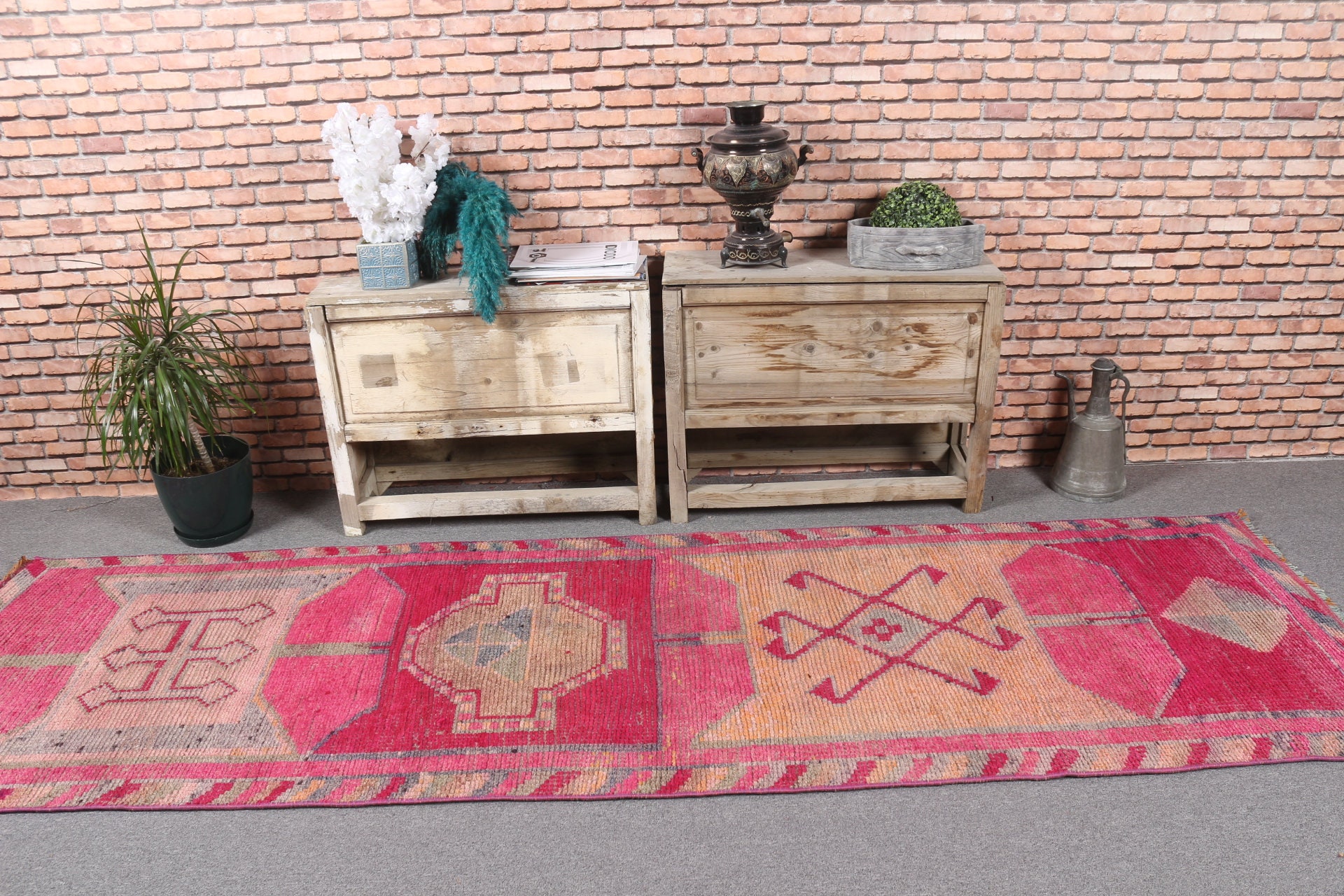 Vintage Rug, 2.9x10.1 ft Runner Rug, Old Rug, Cool Rug, Floor Rugs, Turkish Rug - Picture 2 of 10