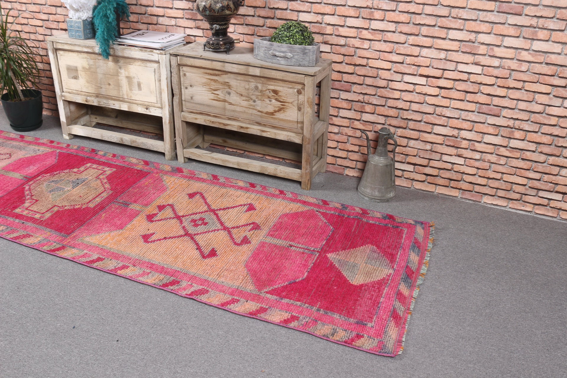 Vintage Rug, 2.9x10.1 ft Runner Rug, Old Rug, Cool Rug, Floor Rugs, Turkish Rug - Picture 4 of 10