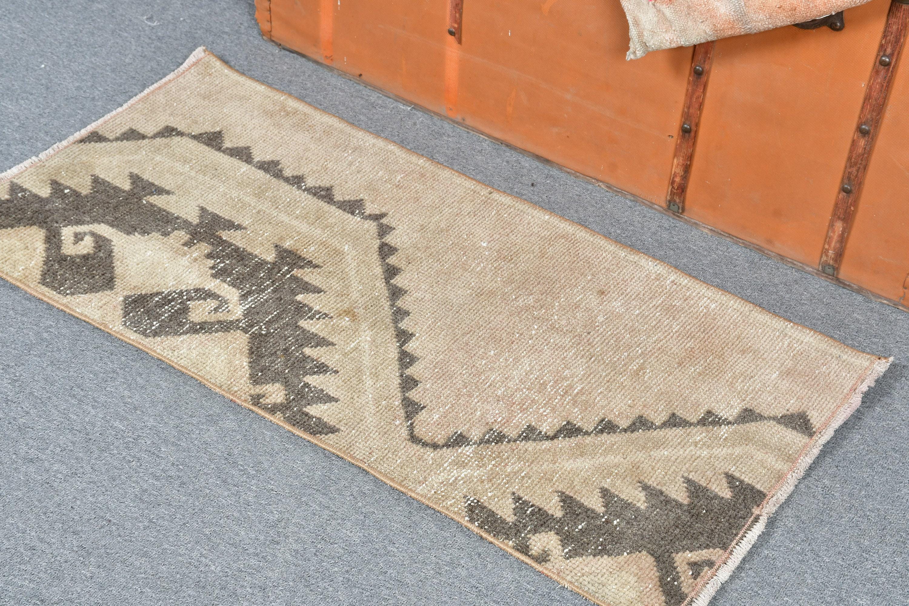 Vintage Rug, 1,6x3,2 ft Turkish Rug, Brown Black Moroccan Wool Rug | eBay